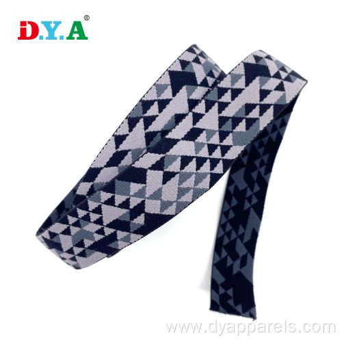 Custom Thicken Geometric Jacquard Garment Elastic Trim